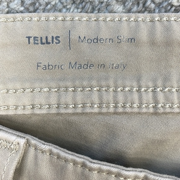 AG Adriano Goldschmied Tellis Modern Slim Jeans Khaki Cream Beige Sz 36x32 - Picture 12 of 13